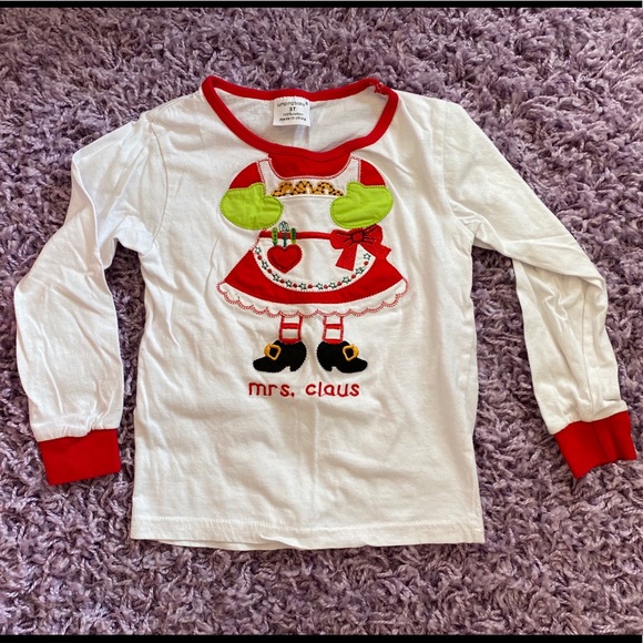 Girls 5t Mrs Claus Christmas pajama set - Picture 5 of 13